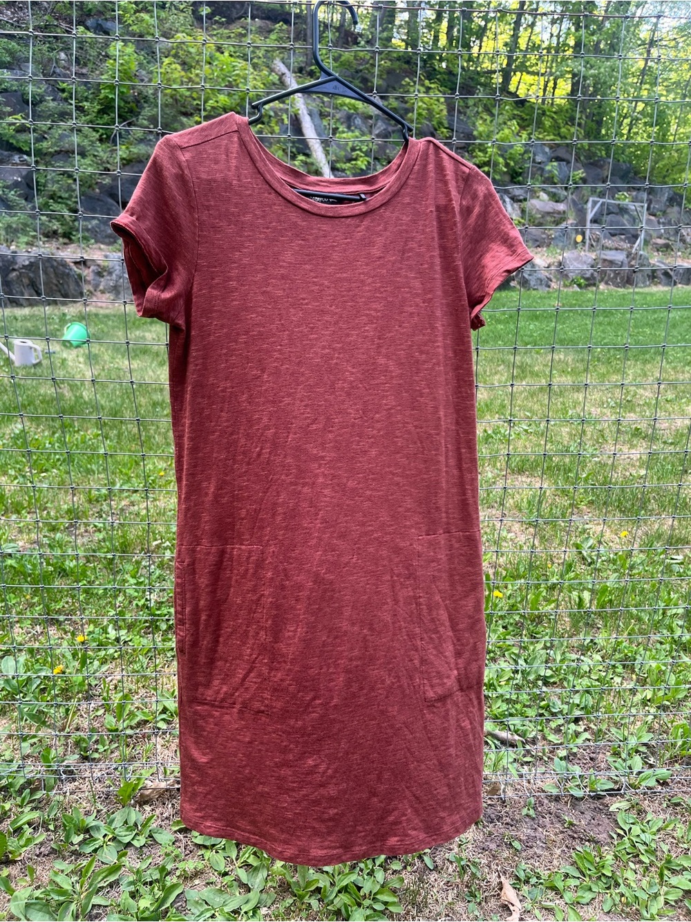Toad&Co Heathered Brick Red Short Sleeve Dress